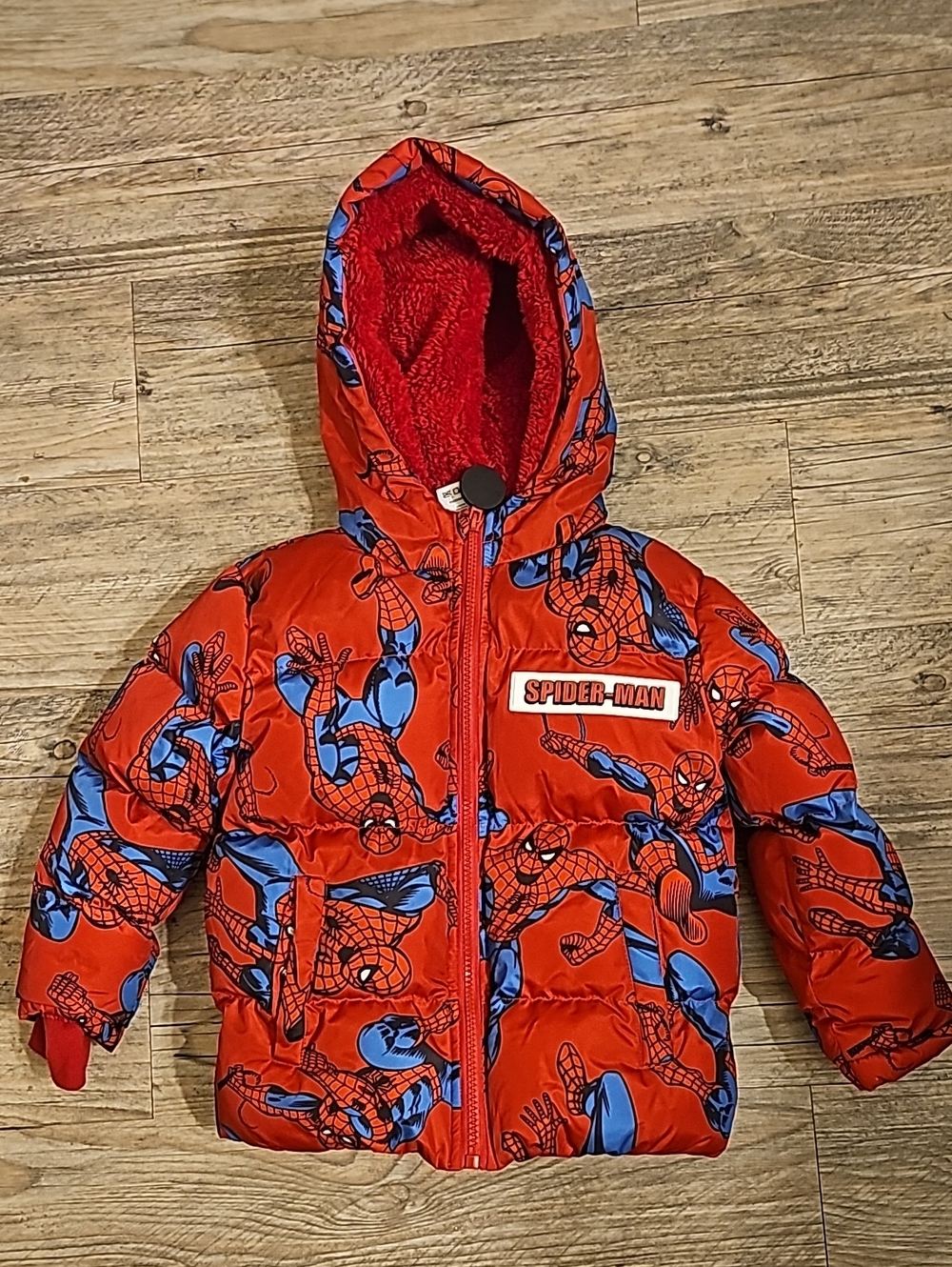 Marvel Spider-Man Red & Blue Puffer Jacket